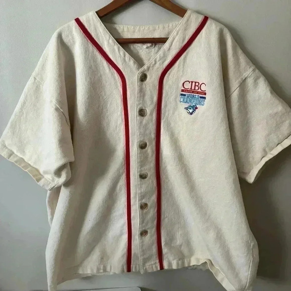 1992 CIBC Bank Of The World Champion Toronto Blue Jays Jersey Mens XL RARE - Picture 2 of 10